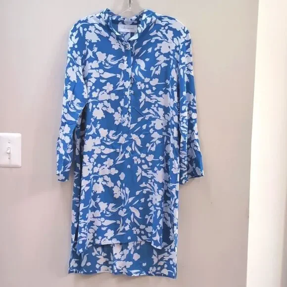 WALKER & WADE Day Tripper Tunic Dress in Cornflower Blue Sz Small - Picture 4 of 11